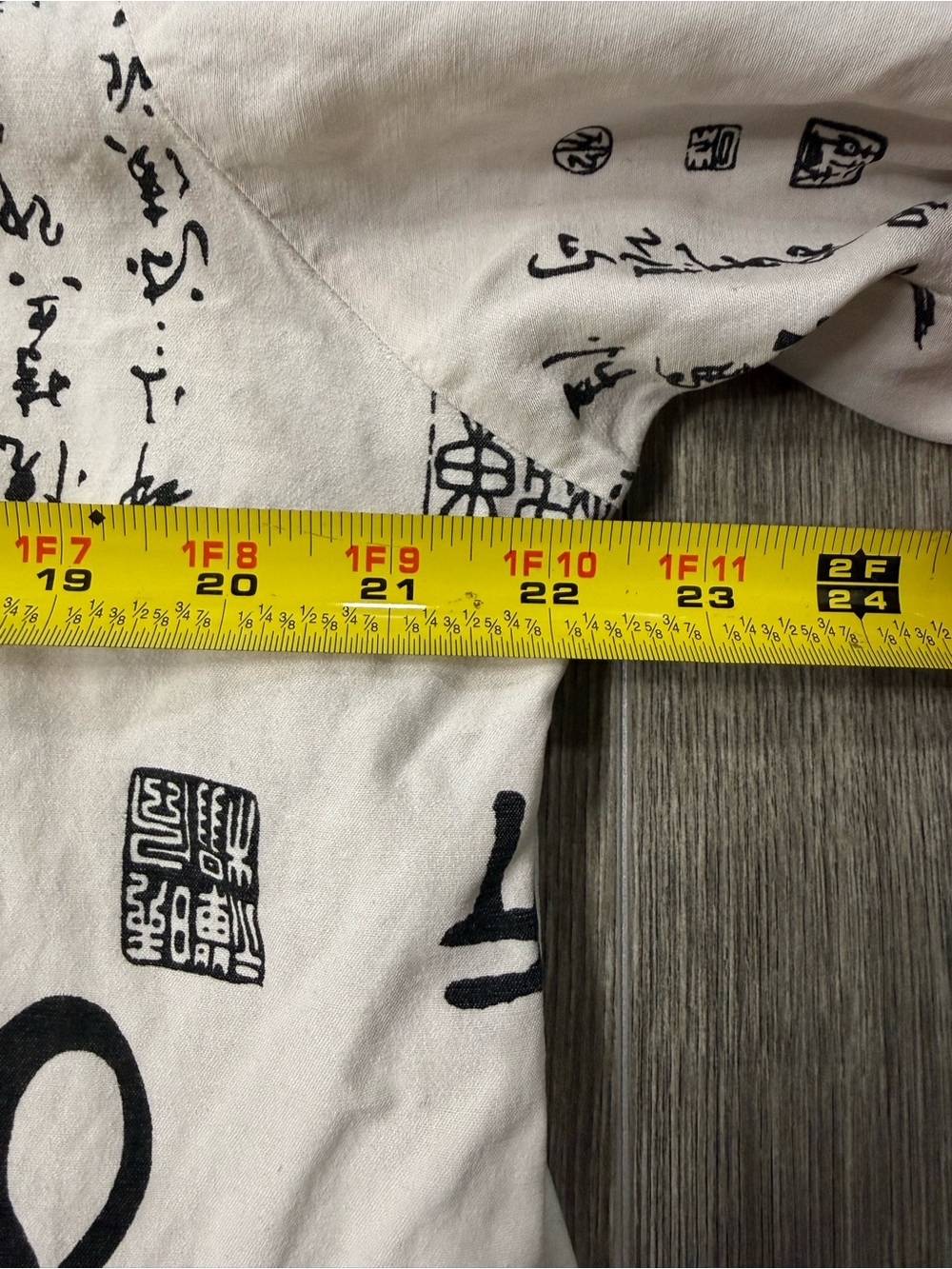 Vintage Soft Surroundings Large Asian Calligraphy Bamboo Button Down Top - Picture 8 of 9